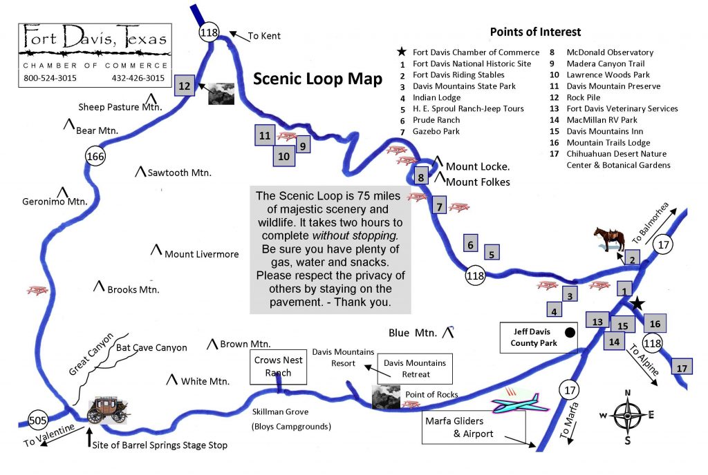 map of the scenic loop